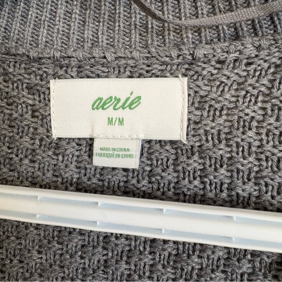 Aerie | Gray Button-Front Cardigan - Picture 3 of 4